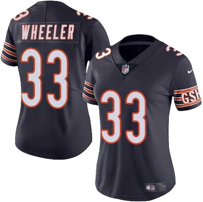 Women%27s Chicago Bears #33 Ian Wheeler Navy 2024 Vapor Football Stitched Jersey Dzhi
